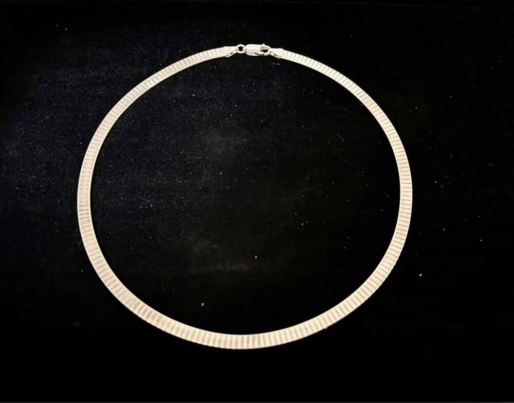 Vintage Sterling Silver Italy Omega Necklace – 16.5”, 20g